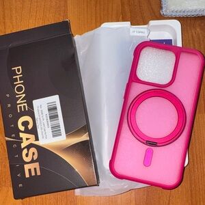 Protective  Pink iPhone 15 pro Case